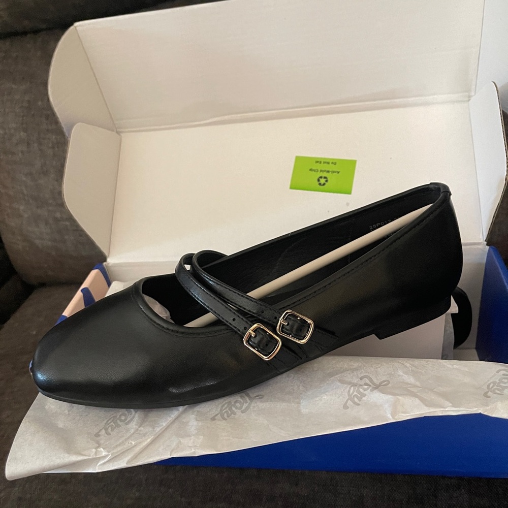 Elegant Black Mary Janes with Double Strap Flats